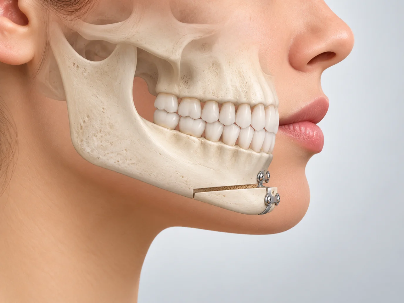 Mentoplastia de avance óseo (osteotomía)